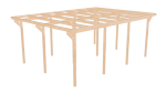 Wiata garażowa drewniana podwójna 500x750x260 cm  