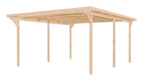 Wiata garażowa drewniana 5x6 m  słupy 12×12, krokwie 6×14,  