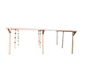 wiata garażowa drewniana podwójna 600x500x230cm